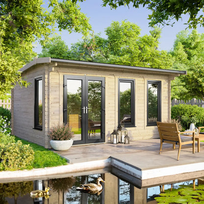 Powersheds Apex Log Cabin - 44mm