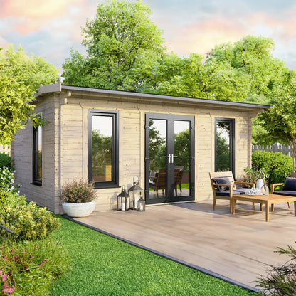 Powersheds Apex Log Cabin - 44mm