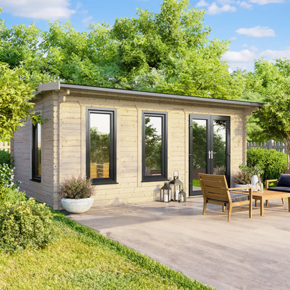 Powersheds Apex Log Cabin - 44mm