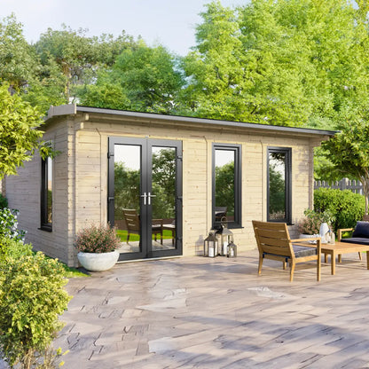 Powersheds Apex Log Cabin - 44mm