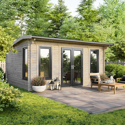Powersheds Apex Log Cabin - 44mm