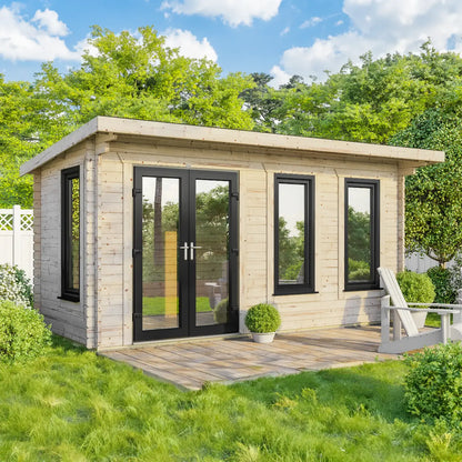 Powersheds Pent Log Cabin - 44mm