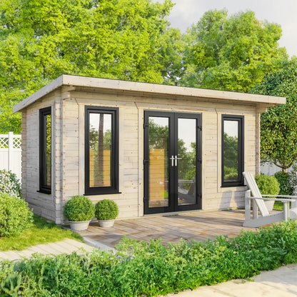Powersheds Pent Log Cabin - 44mm