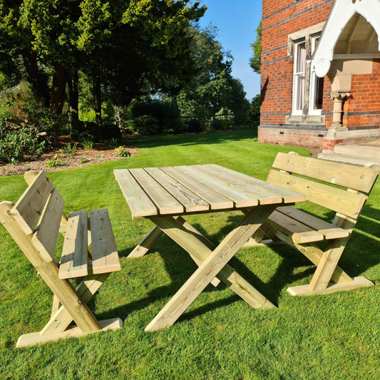Churnet Valley Ashcombe Table Set - 4 Seater
