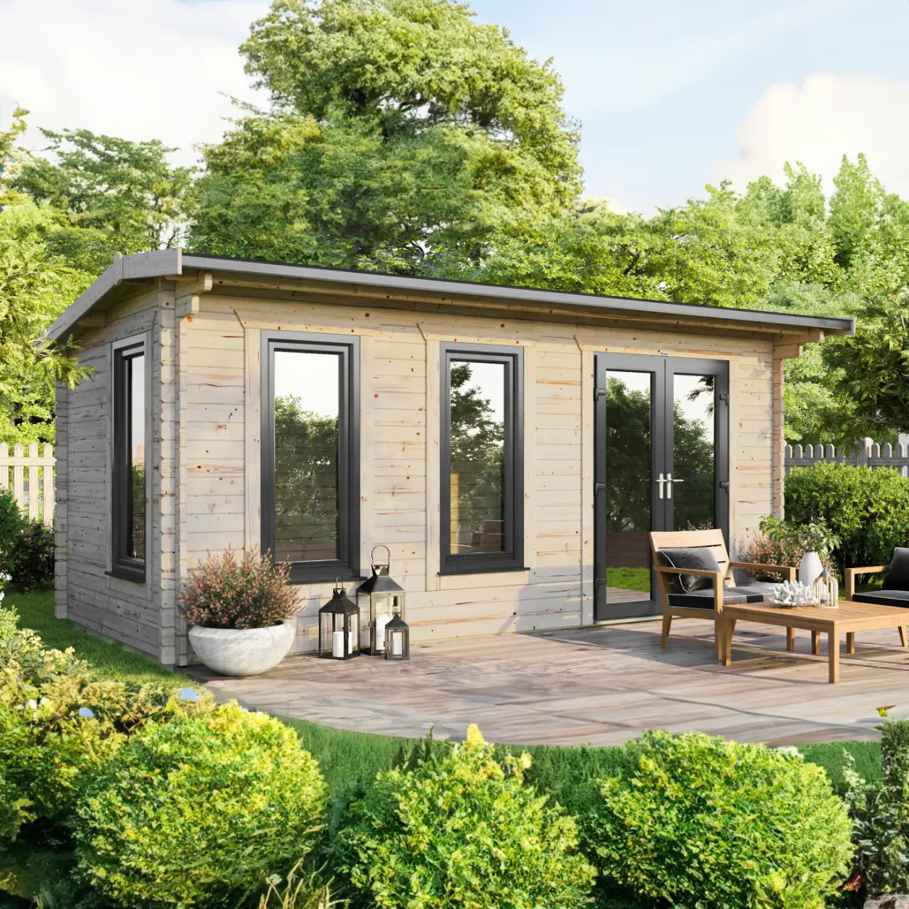 Powersheds Apex Log Cabin - 44mm