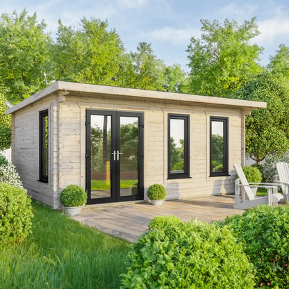 Powersheds Pent Log Cabin - 44mm