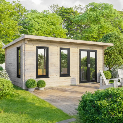 Powersheds Pent Log Cabin - 44mm