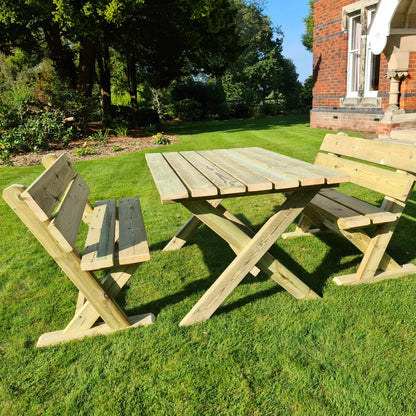 Churnet Valley Ashcombe Table Set - 4 Seater