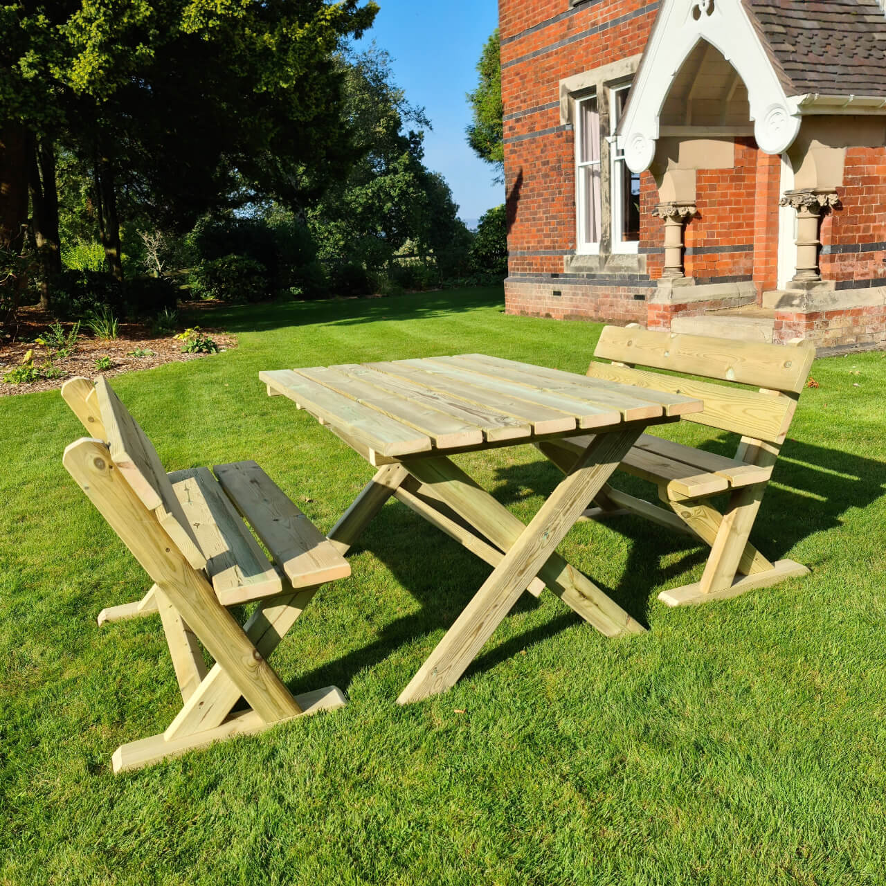 Churnet Valley Ashcombe Table Set - 4 Seater