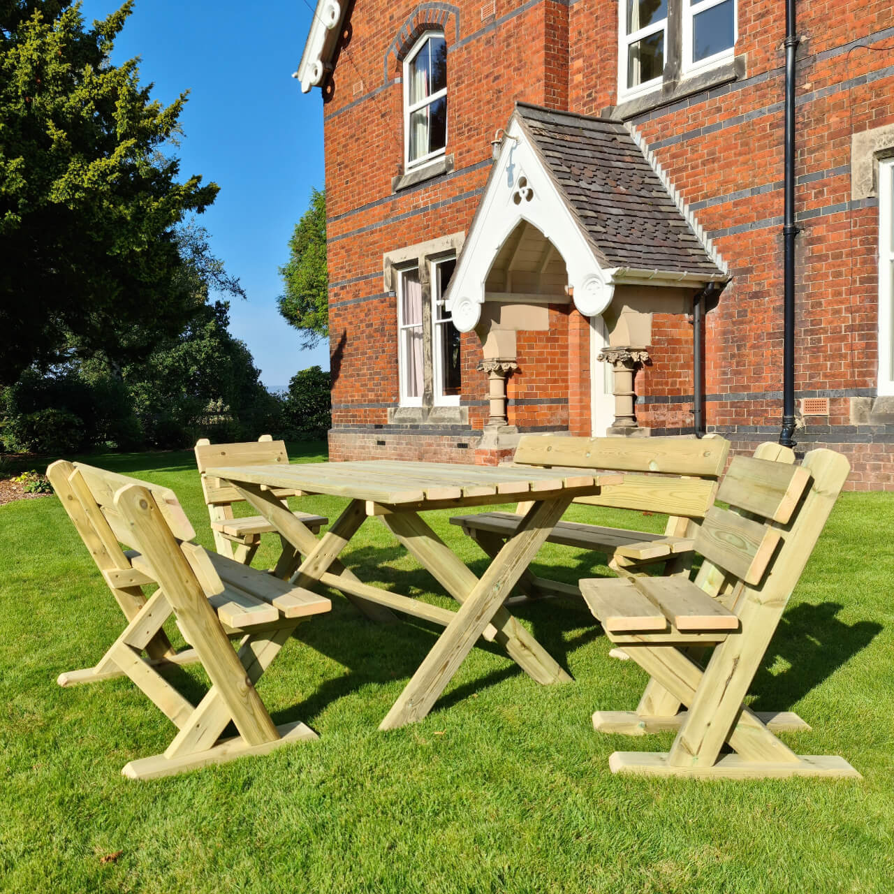 Churnet Valley Ashcombe Table Set - 6 Seater