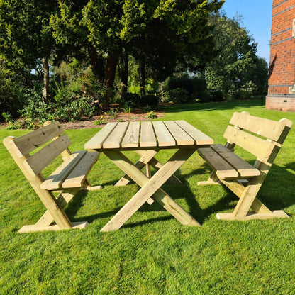 Churnet Valley Ashcombe Table Set - 4 Seater