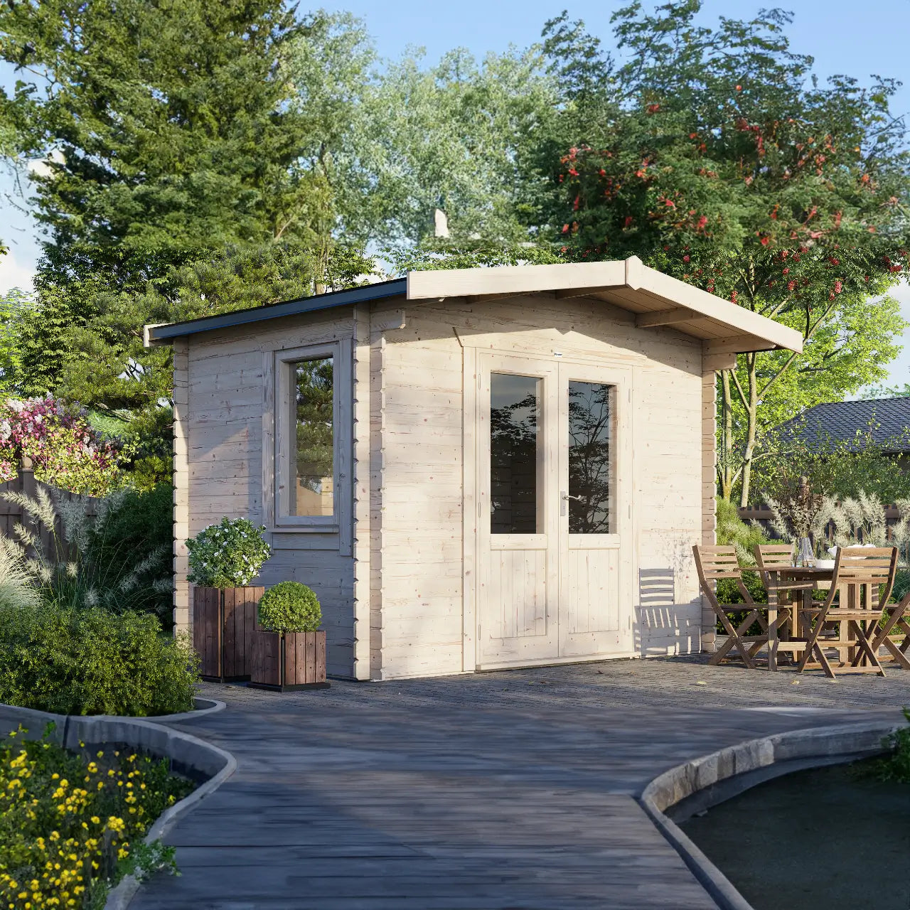 Powersheds Chalet Log Cabin - 28mm
