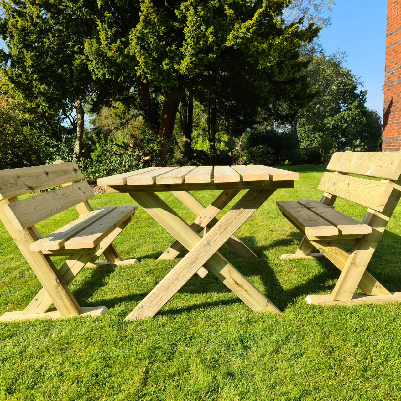 Churnet Valley Ashcombe Table Set - 4 Seater