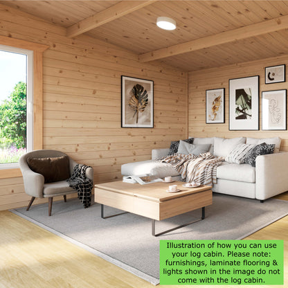 Powersheds Apex Log Cabin - 44mm