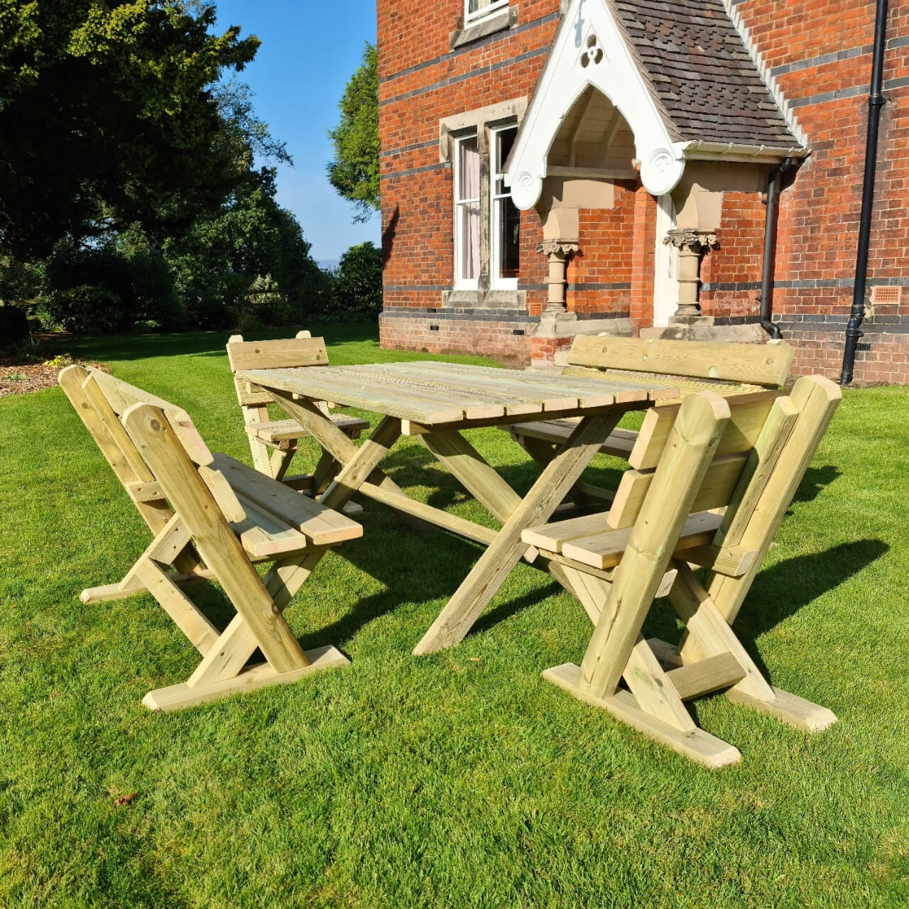 Churnet Valley Ashcombe Table Set - 6 Seater