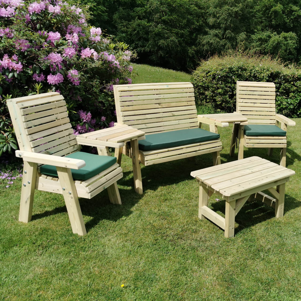Churnet Valley Multi Bench, Chair & Coffee Table Set