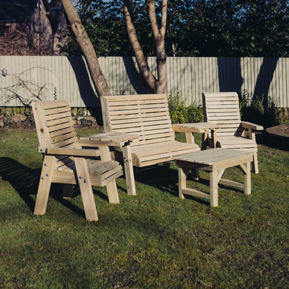 Churnet Valley Multi Bench, Chair & Coffee Table Set