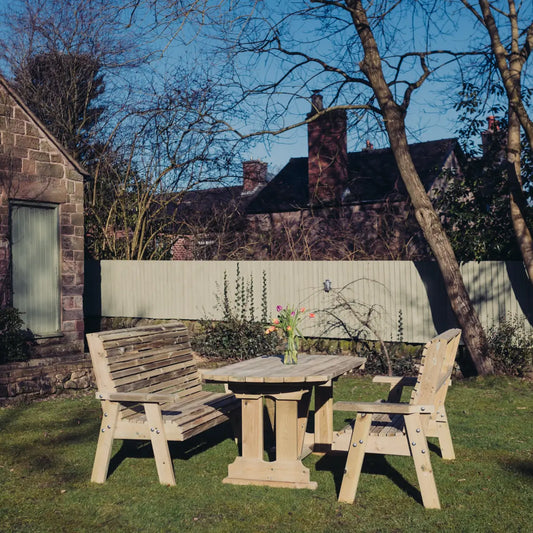 Churnet Valley Ergo 4 Seat Bench Table Set