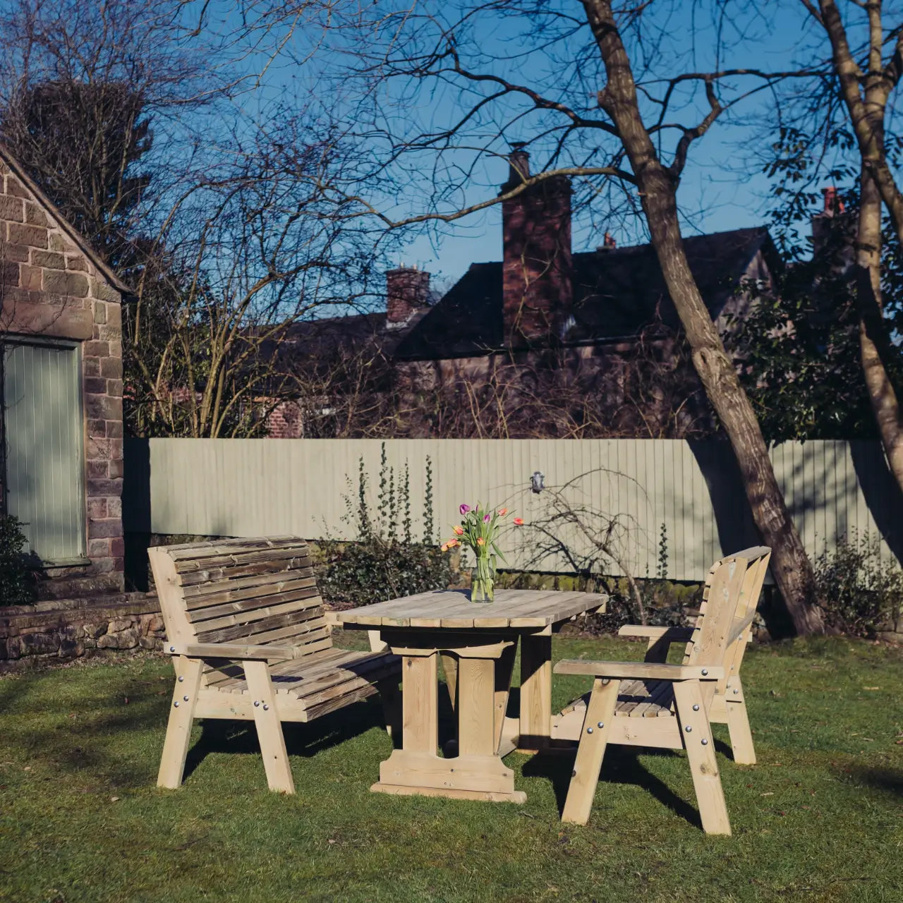 Churnet Valley Ergo 6 Seat Bench Table Set