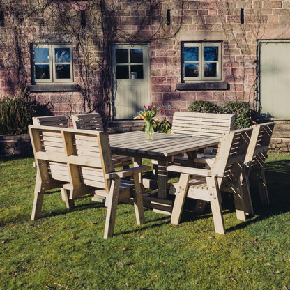 Churnet Valley Ergo 8 Seater Bench & Chair Set