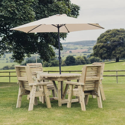 Churnet Valley Ergo 4 Seater Round Table Set