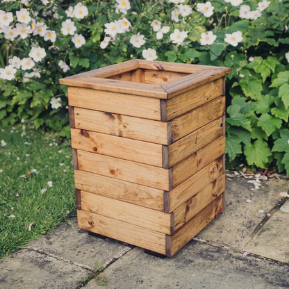 Churnet Valley Brown Valley Planter - Tall Square