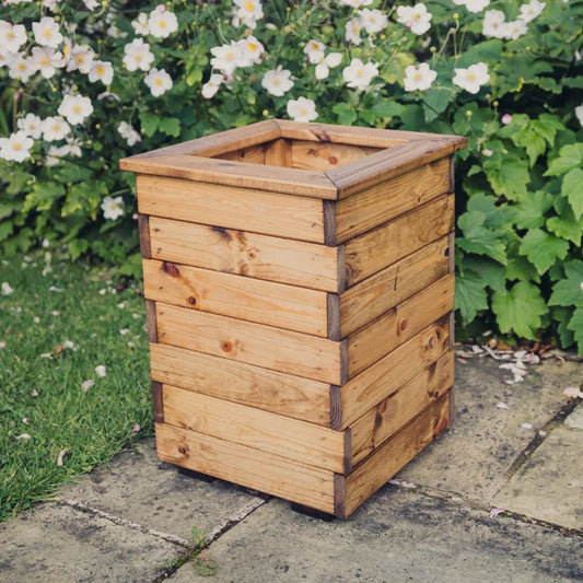 Churnet Valley Brown Valley Planter - Tall Square