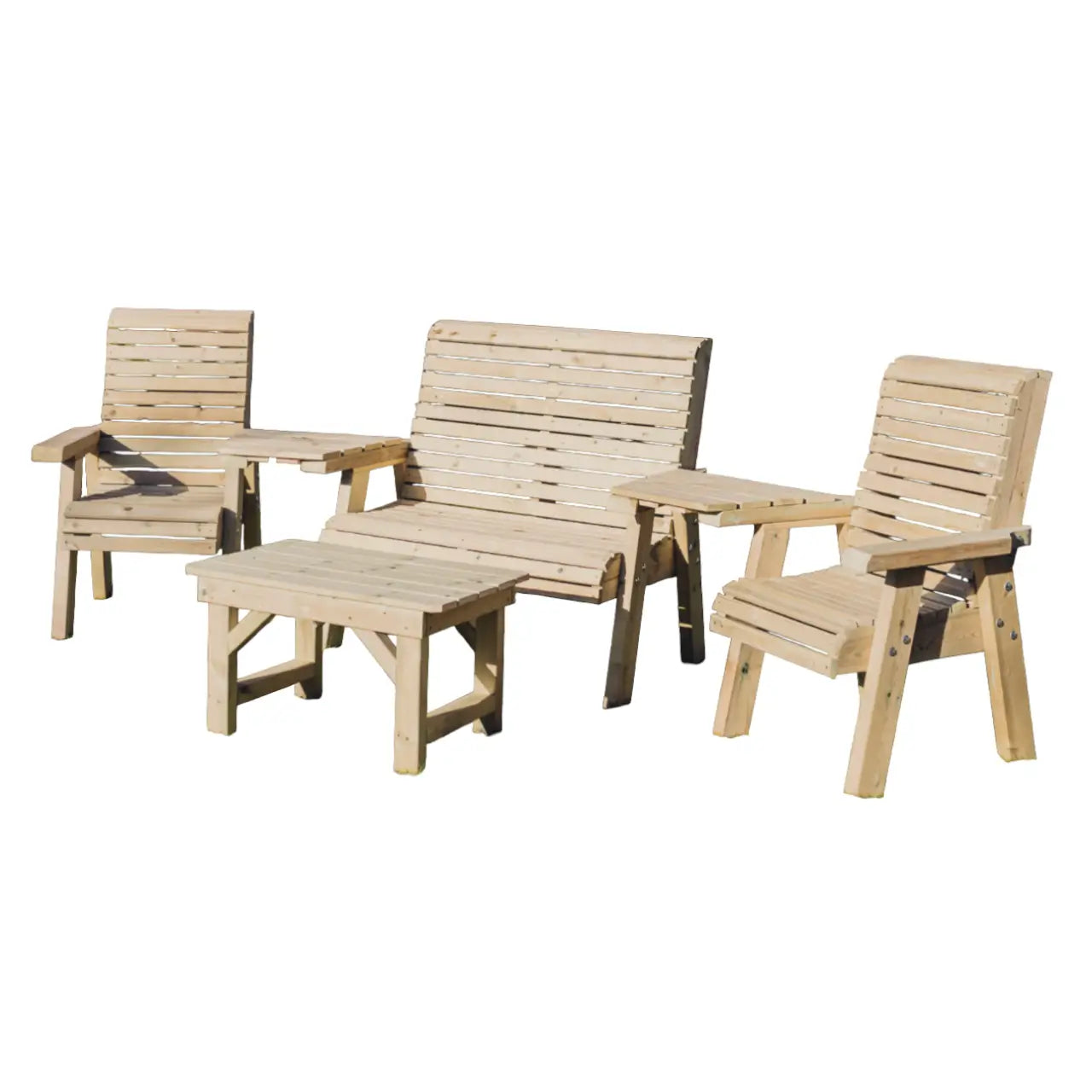 Churnet Valley Multi Bench, Chair & Coffee Table Set