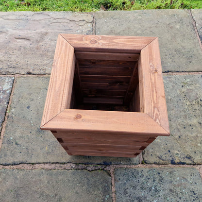 Churnet Valley Brown Valley Planter - Tall Square