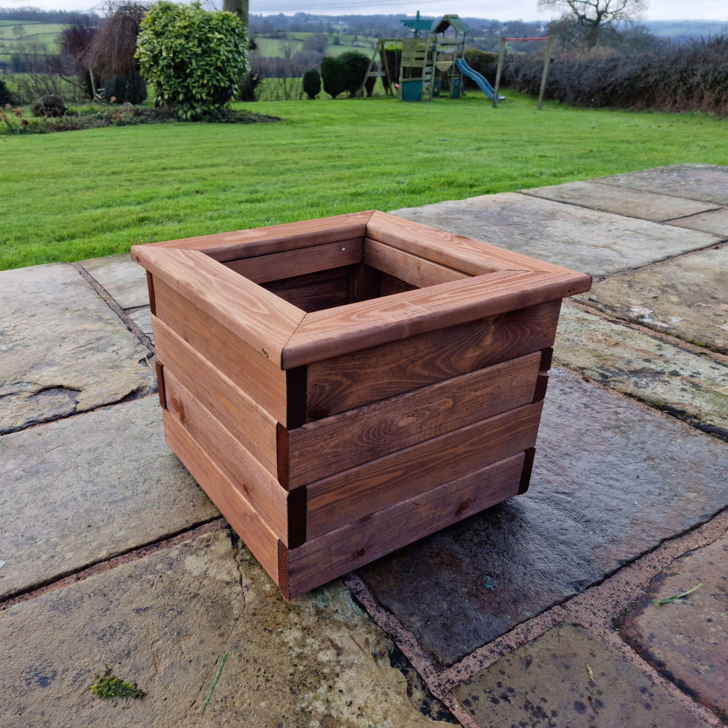 Churnet Valley Brown Valley Planter - Small Square
