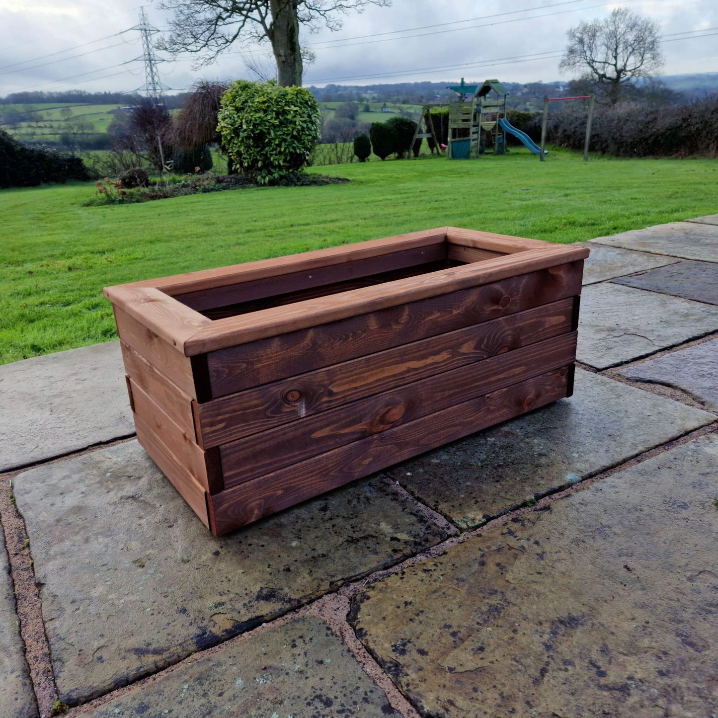 Churnet Valley Brown Valley Trough Planter - Medium