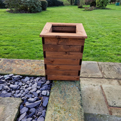 Churnet Valley Brown Valley Planter - Tall Square