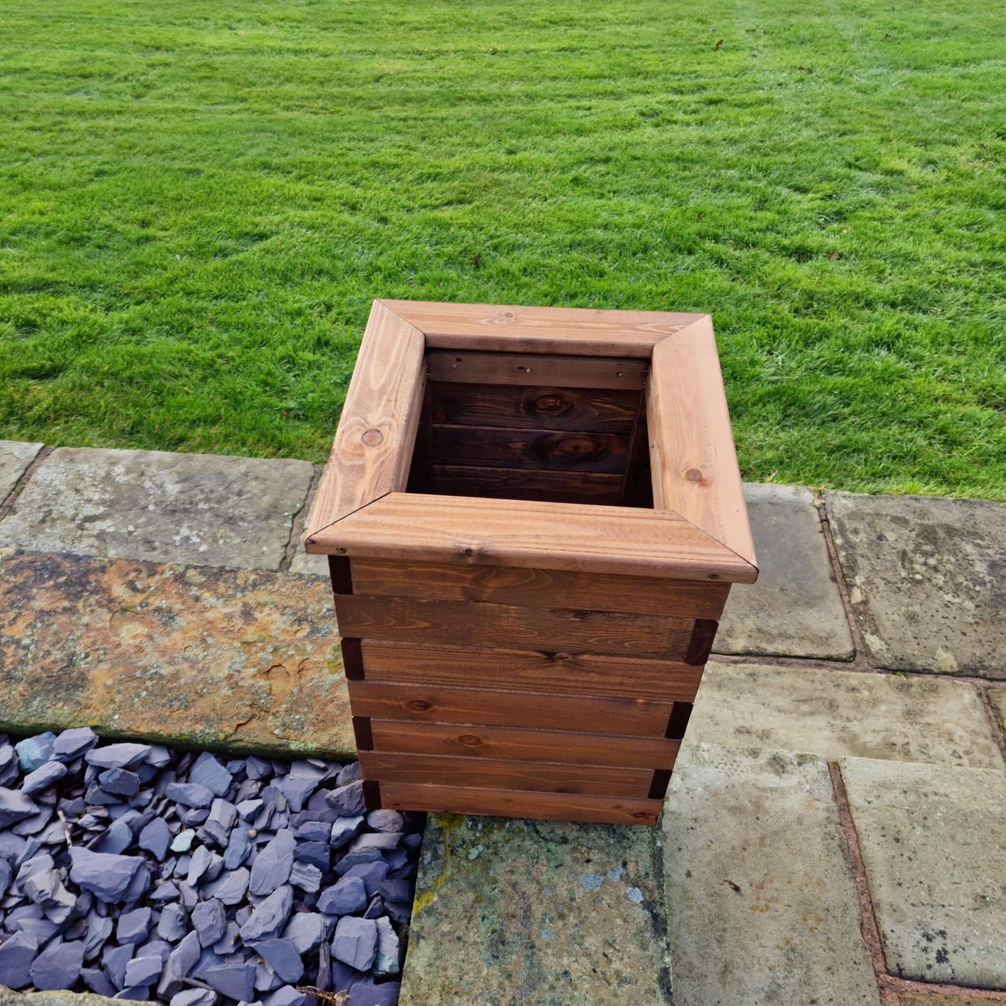 Churnet Valley Brown Valley Planter - Tall Square