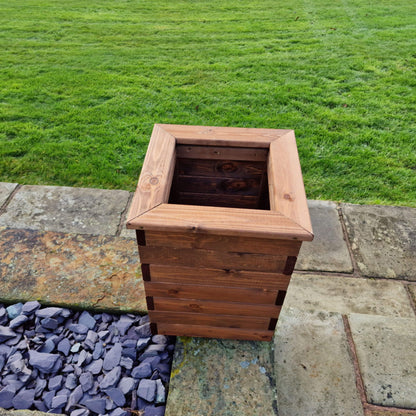 Churnet Valley Brown Valley Planter - Tall Square