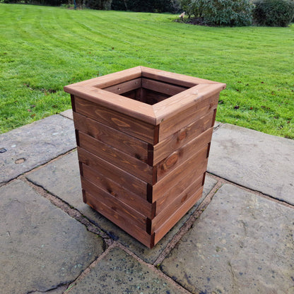 Churnet Valley Brown Valley Planter - Tall Square