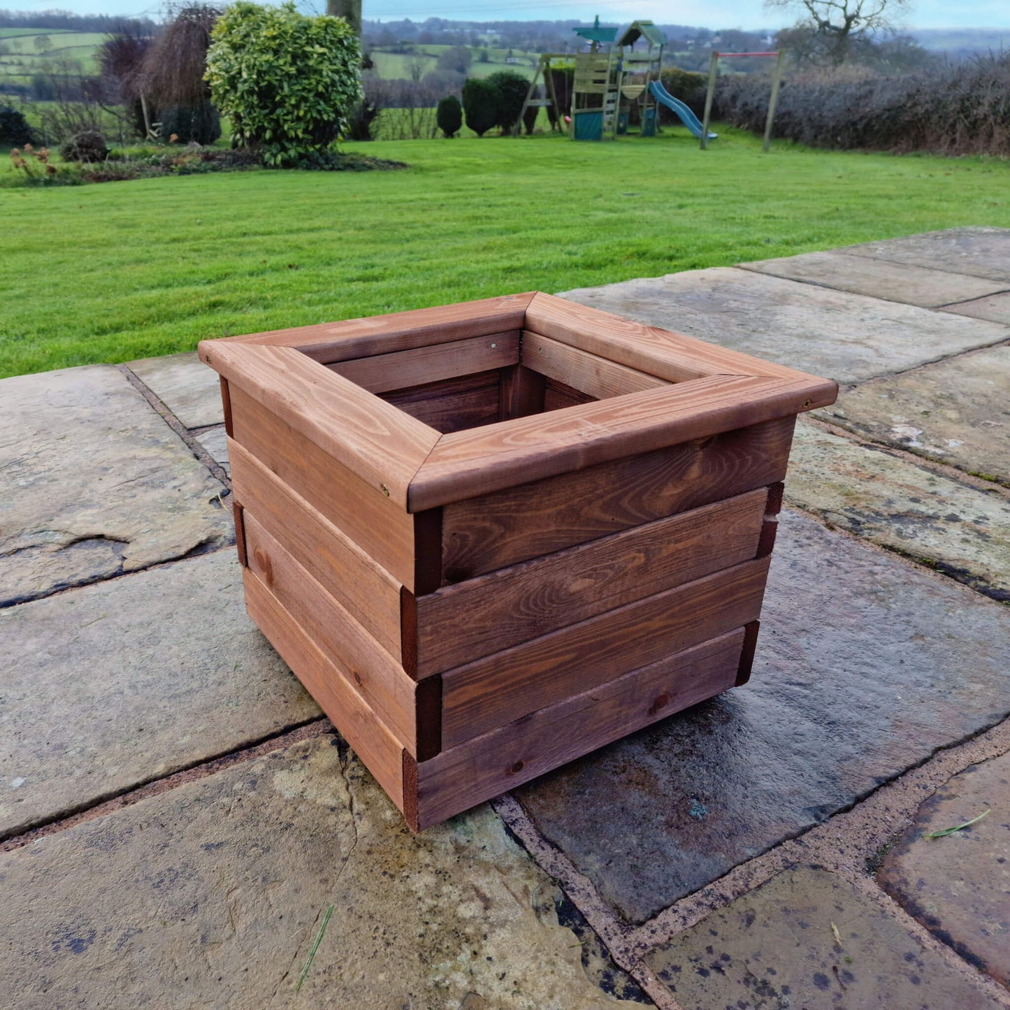 Churnet Valley Brown Valley Planter - Small Square