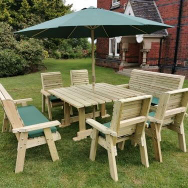 Churnet Valley Ergo 8 Seater Bench & Chair Set