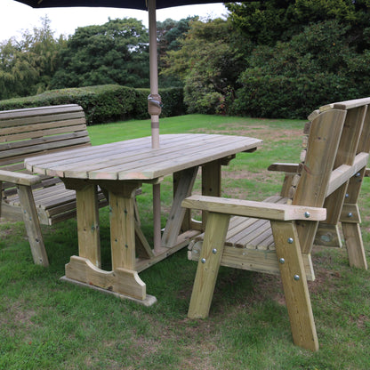 Churnet Valley Ergo 4 Seat Bench Table Set