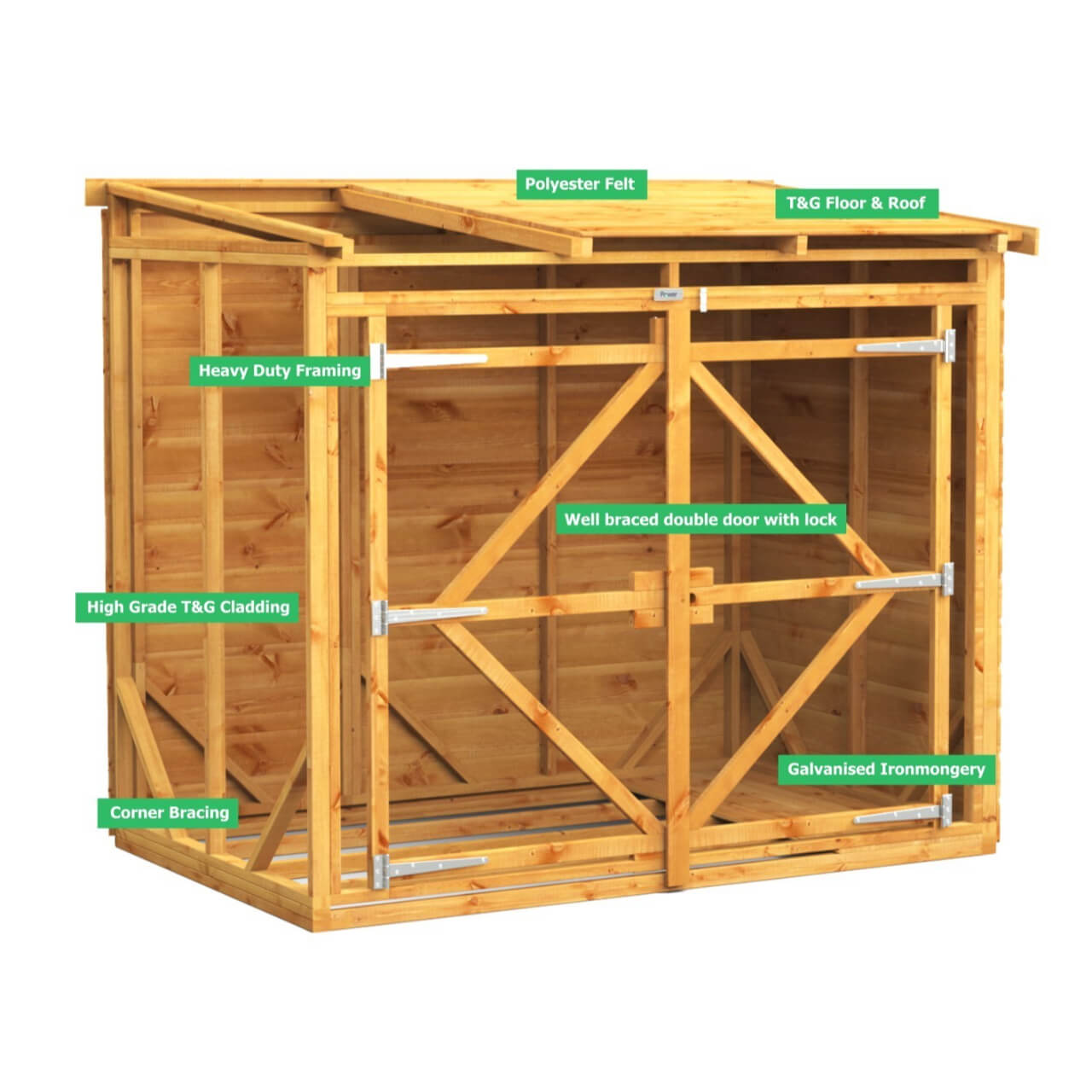 Powersheds Pent Bike Shed
