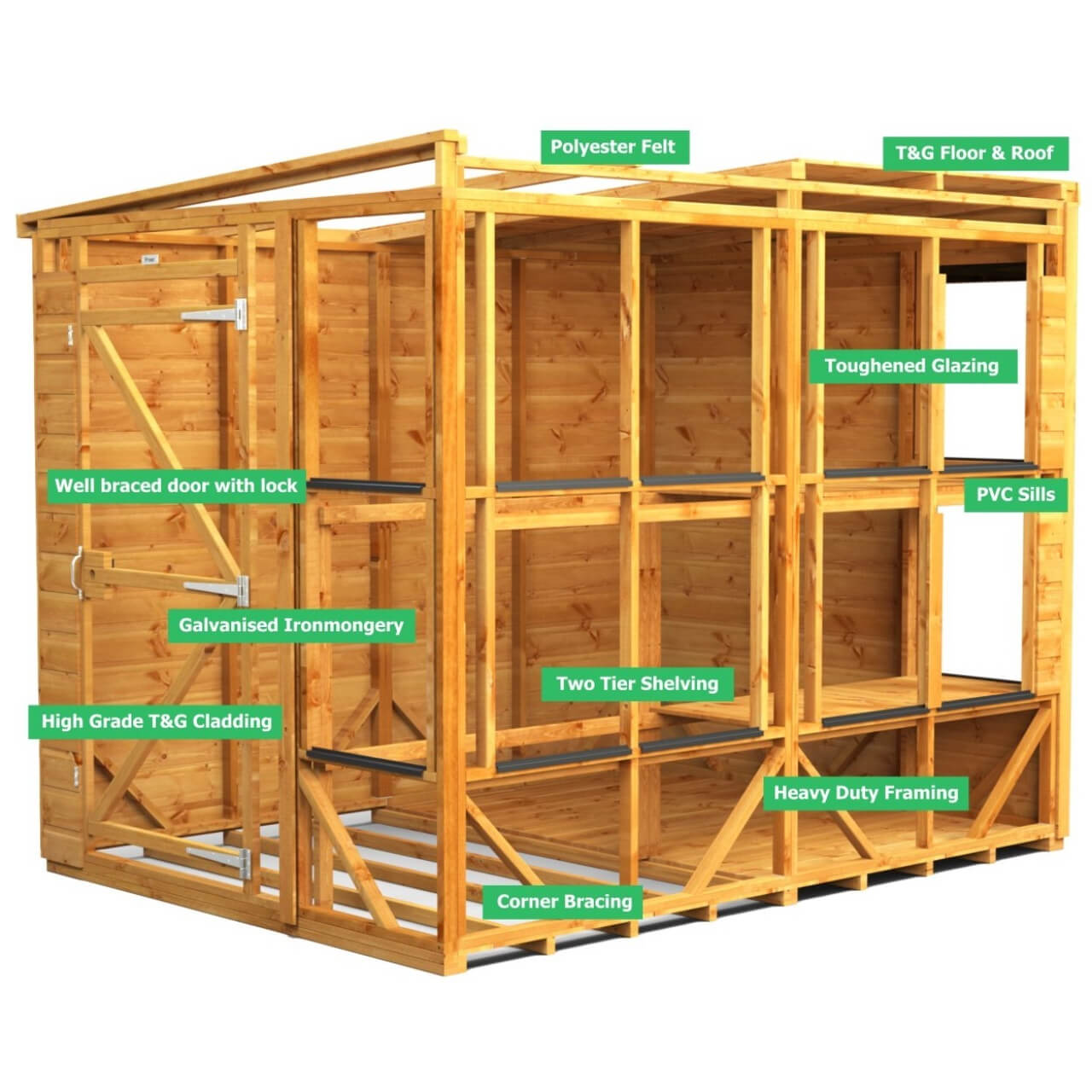 Powersheds Pent Potting Shed